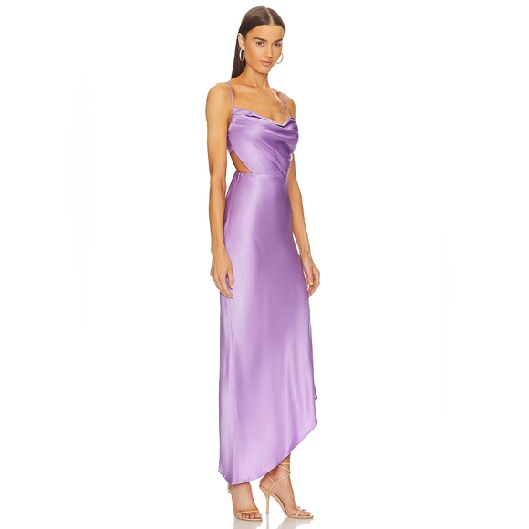 13. NWT MICHAEL COSTELLO X REVOLVE CASSIE MIDI DRESS IN PURPLE - Picture 3 of 9